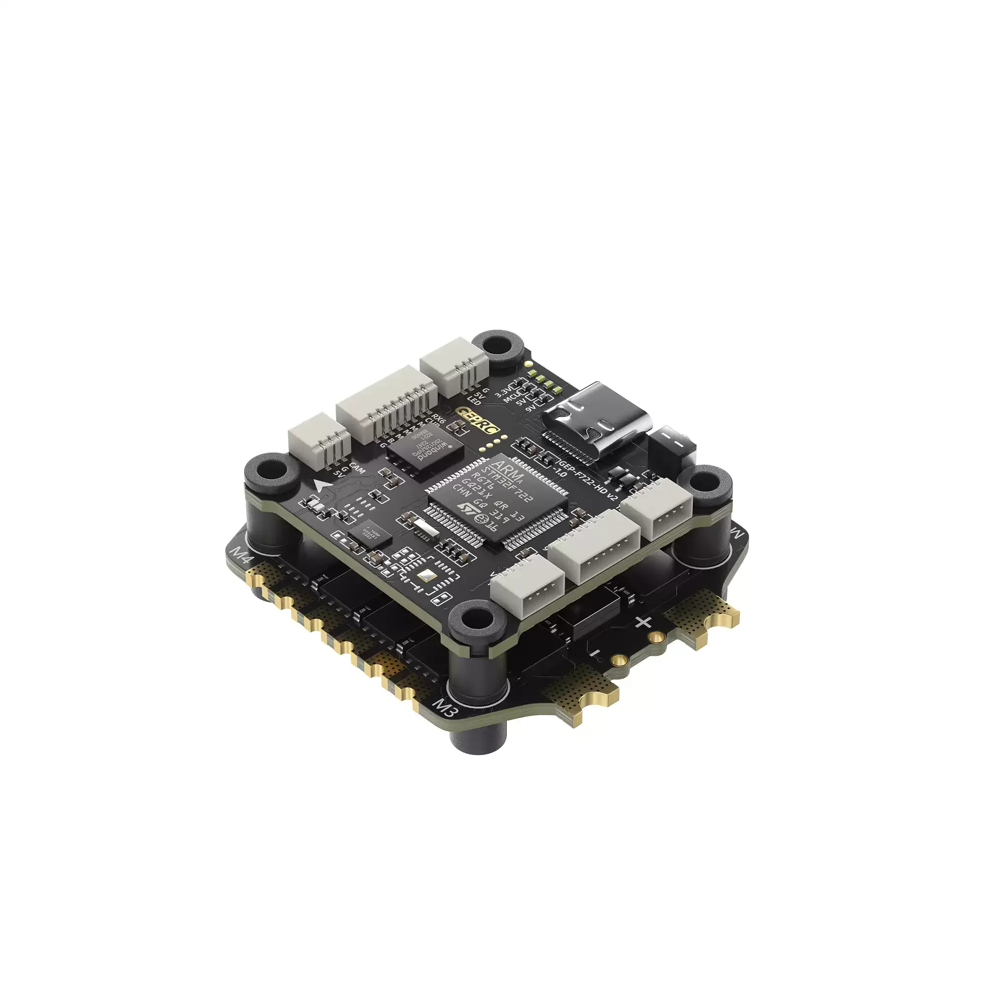 GEPRC Taker F722 60A V2 FPV Stack Kit, Plug-and-Play Complete Flight Controller & ESC Combo for 4/5 Inch Freestyle Drone