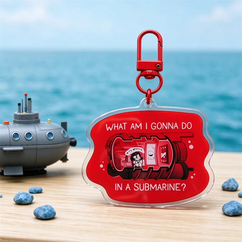 Simon the Convict Iron Lung Acrylic Keychain for Markiplier Fans Indie Horror Movie Sci-Fi Theme