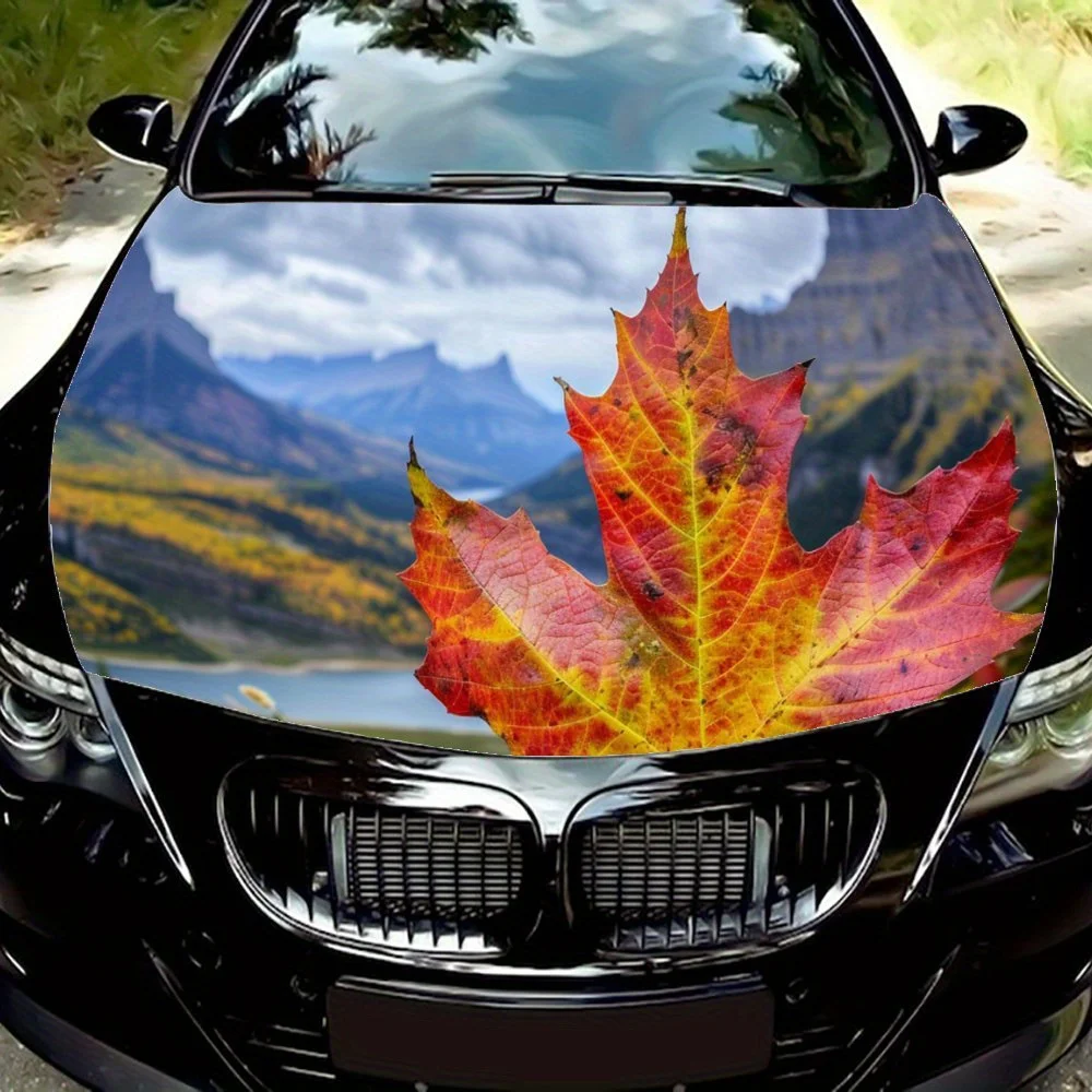 

Maple Leaves; Autumn; Warm; Landscape; Pastoral; Colorful; Guitar; Music; Artistic; Gift.Car Hood Decal Sticker, Motorcycle and