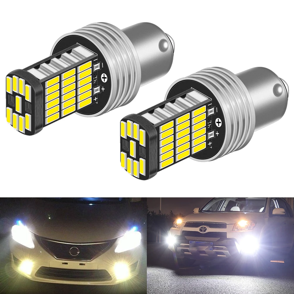 2pcs 1156 ba15s Led Car Light Bulbs High Power Super Led Auto Car Light 45 SMD Chips High Quality For Peugeot Boxer T9 307 206