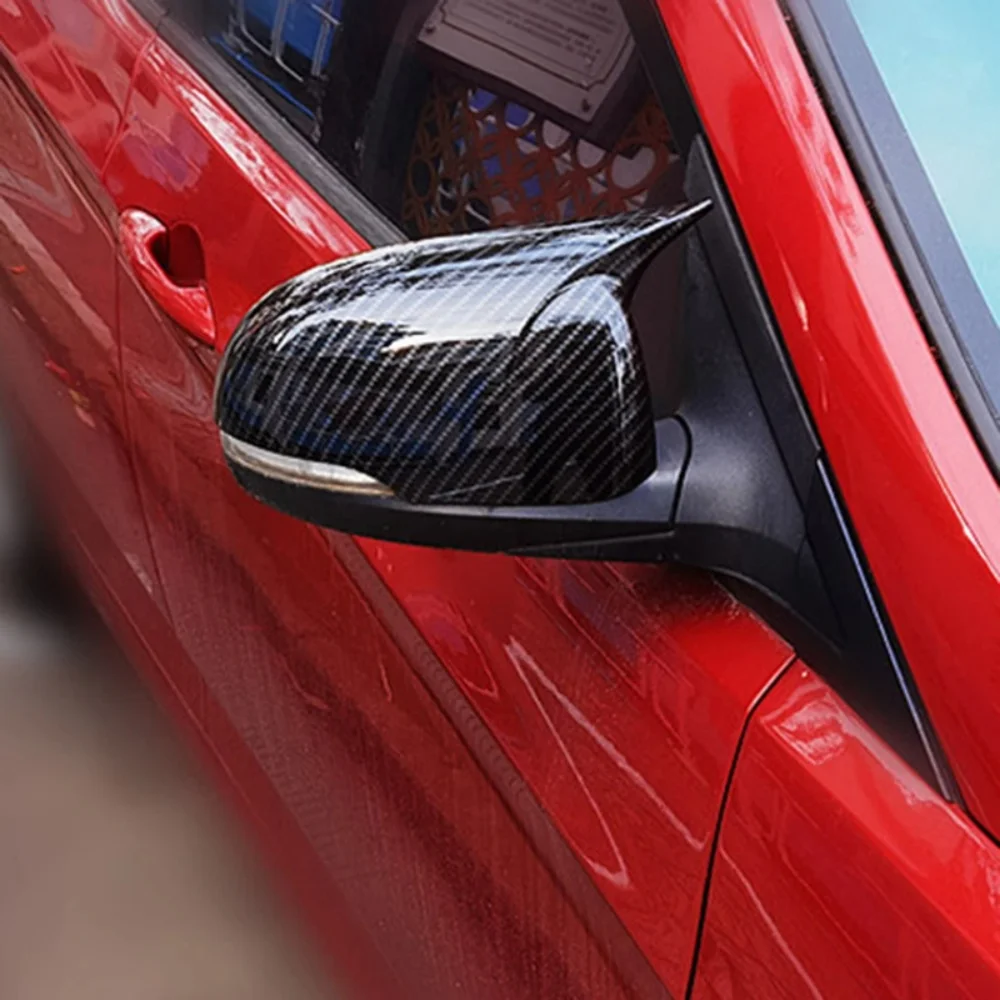 Car Upgrade Door Mirror Cover For Hyundai I20 2008 2009 2010 2011 2012 2013 2014 Carbon Fiber Car Rearview Accessories Styling