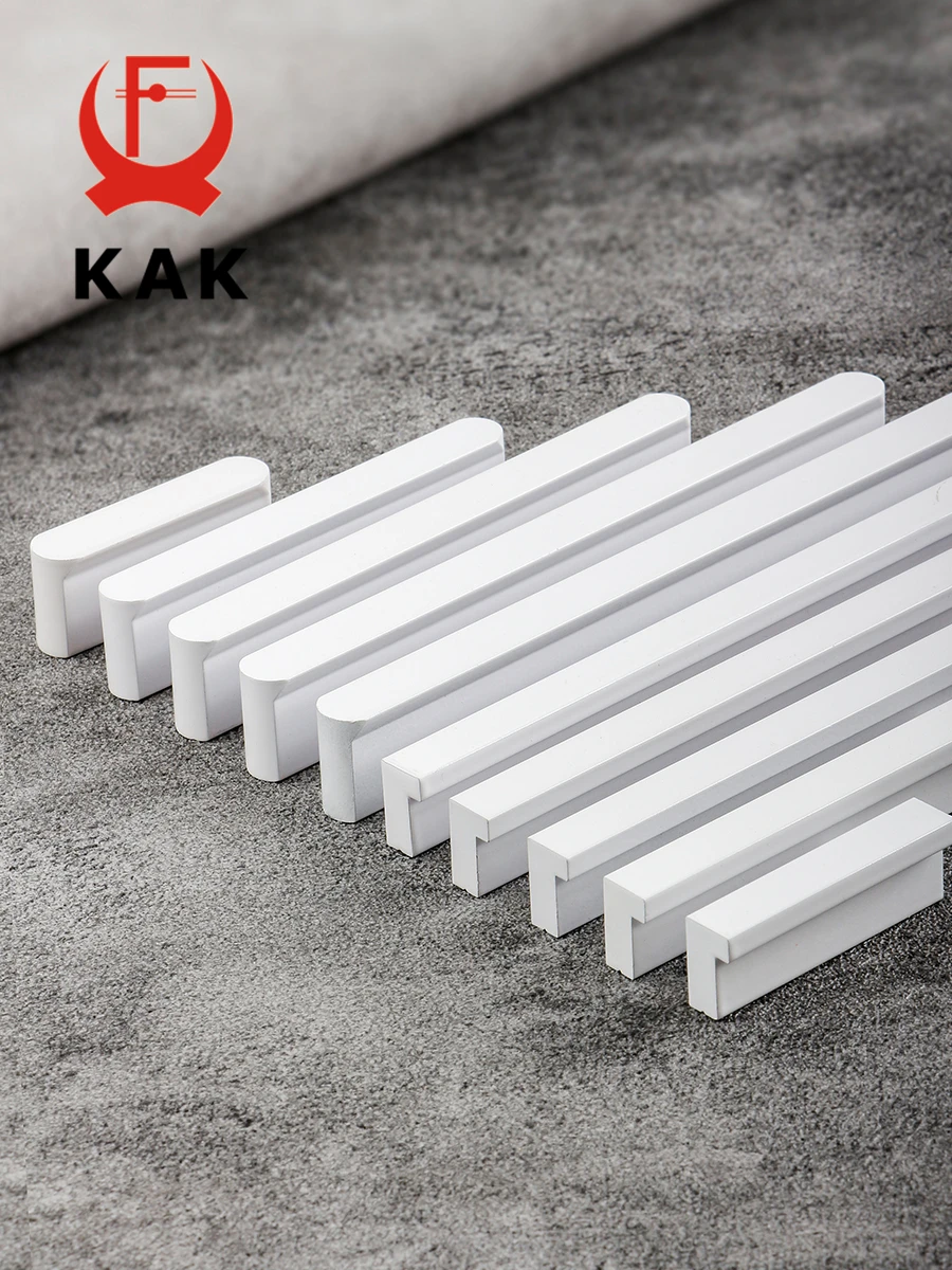 

KAK Fashion White Long Cabinet Handles 1500mm Length Aluminum Alloy Kitchen Cupboard Door Pulls Furniture Handle Door Hardware