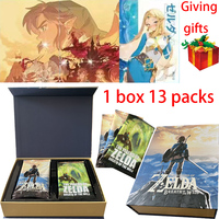 Zelda Cards Rare Flash Gold Flowing Sand and Divine Beast Collection Cards Toys for Family Children Gift Anime Booster Box