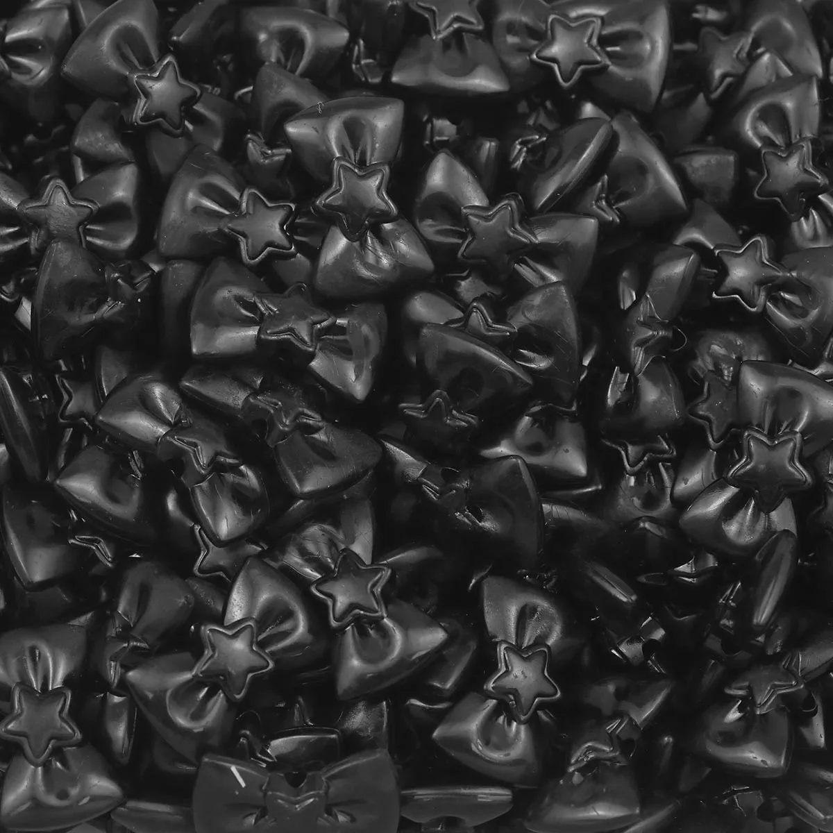 قوس نجمة أكريليك بلون سادة 28 مم باللون الأسود لصنع المجوهرات المصنوعة يدويًا، مناسب لأعمال الخرز وإكسسوارات الخرز السائبة