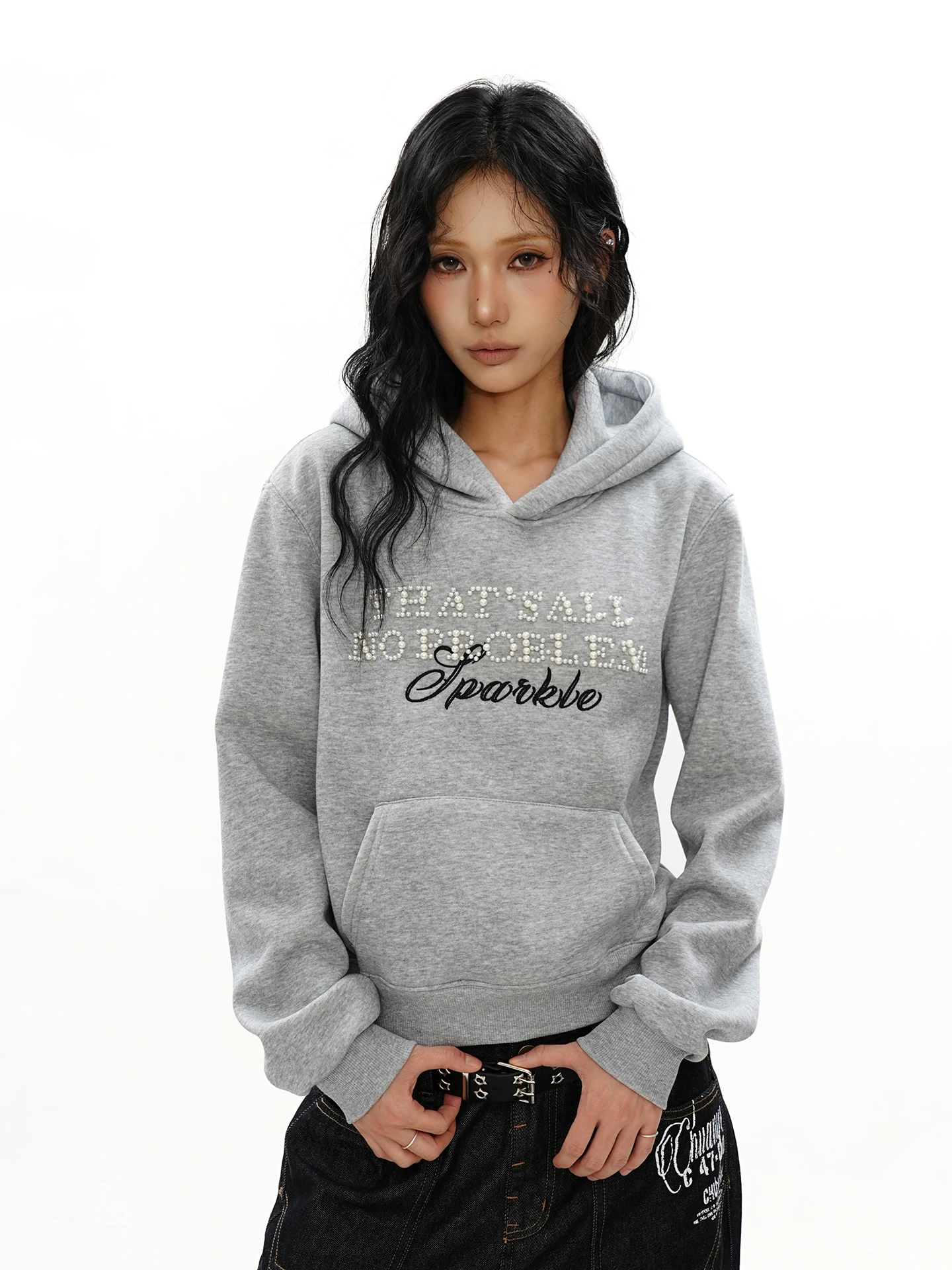 

Худи S3T5 Lazy Feelings Pearl Long Sve, осенне-зимняя новинка, универсальный топ в американском стиле, хлопок/полиэстер...