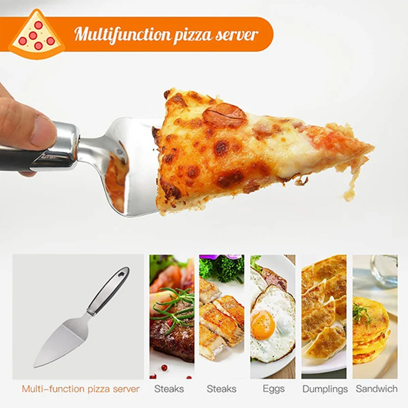 Premium Stainless Steel Kitchen Pizza Cutter Wheel Server Tools Home Knife Waffle Cookies Cake Bread Dough Slicer Baking Gadgets