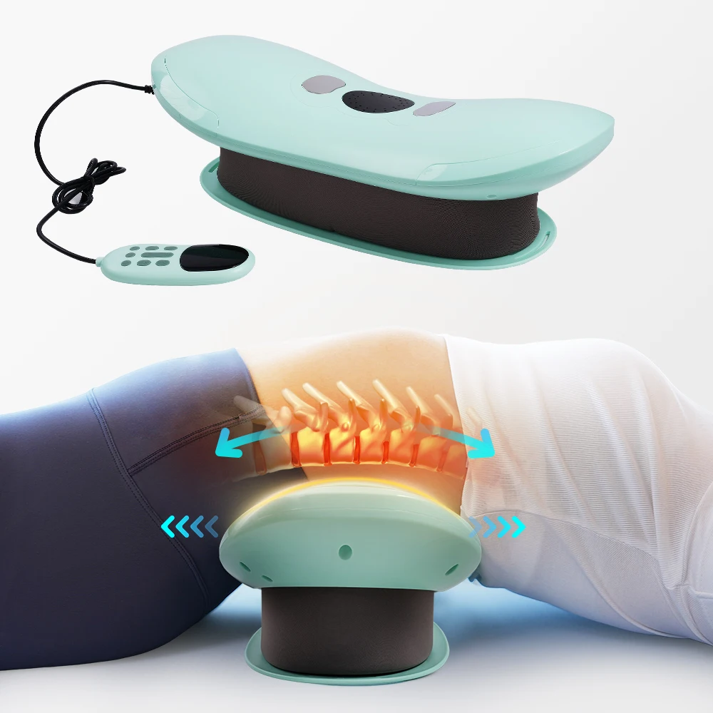 OEM/ ODM High Quality Electric Heat Function Adjustable Intensity Lumbar Traction Device Waist Back Massager