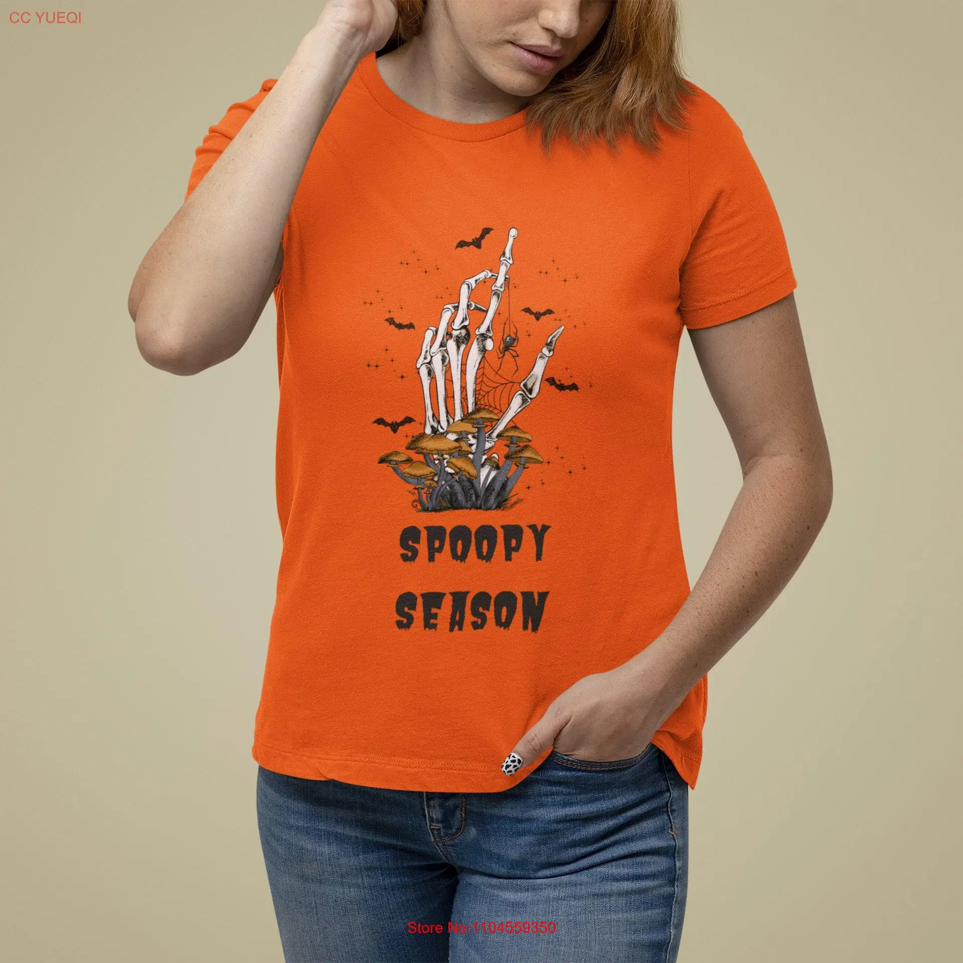 Spoopy season t shirt Halloween Fall Festive for gf bf trendy long or short sleeves