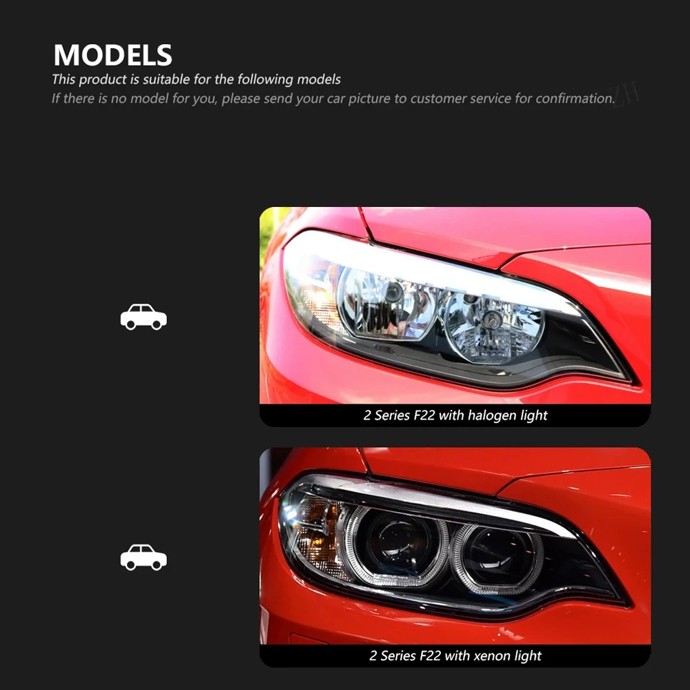 TYPY Car Headlights For BMW 2 Series F22 Headlights F23 2014-2019 LED Car Lamps Daytime Running Lights Dynamic Turn Signals Car Accessories