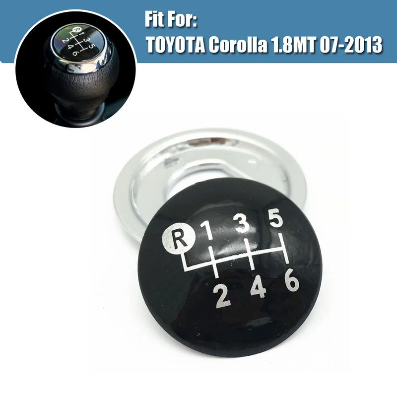 6 velocità pomello del cambio emblema copertura auto interno per TOYOTA Corolla 1.8MT 2007-2013 / RAV4 AVENSIS YARIS D4D urbano ALTIS SCION