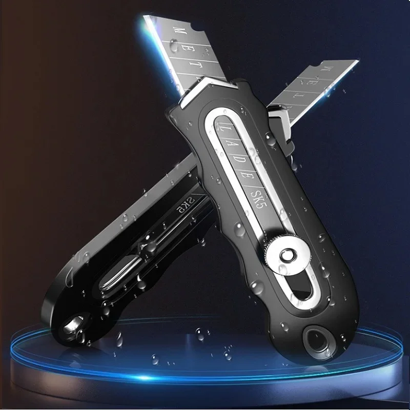 SK5 Stainless Steel Utility Knife Retractable Box Cutter Heavy Duty Wallpaper Paper Craft Cutting Knife