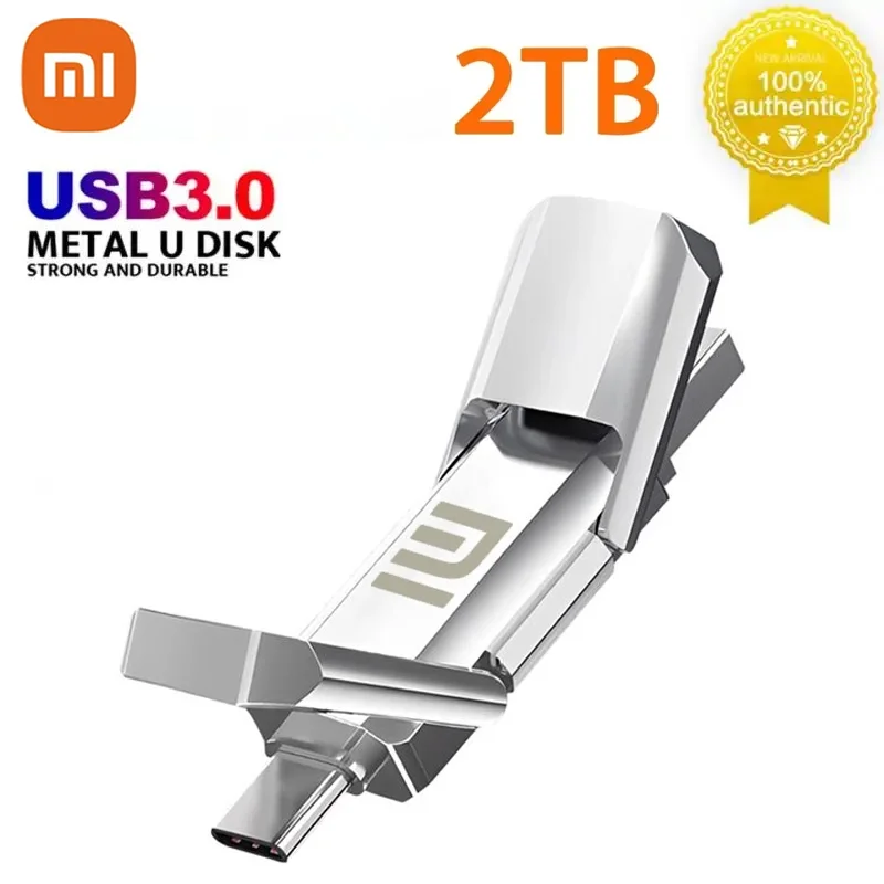 Xiaomi 2TB U Drive USB 3.0 1TB 512GB Type-C High Speed Pen Drive Metal Waterproof USB Flash Drives Memoria USB Stick Free Ship