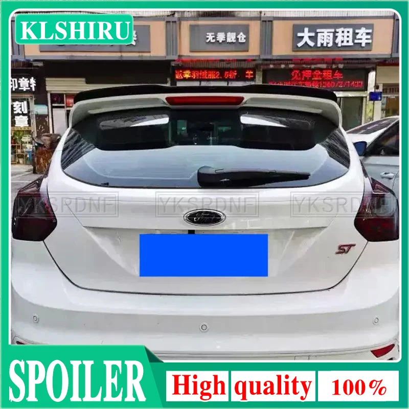 Heckspoilerkappe für Ford Focus ST MK3 Schrägheck 2012-2018 ABS Carbonfaser-Textur Heckflügel Auto Exterieur Styling A