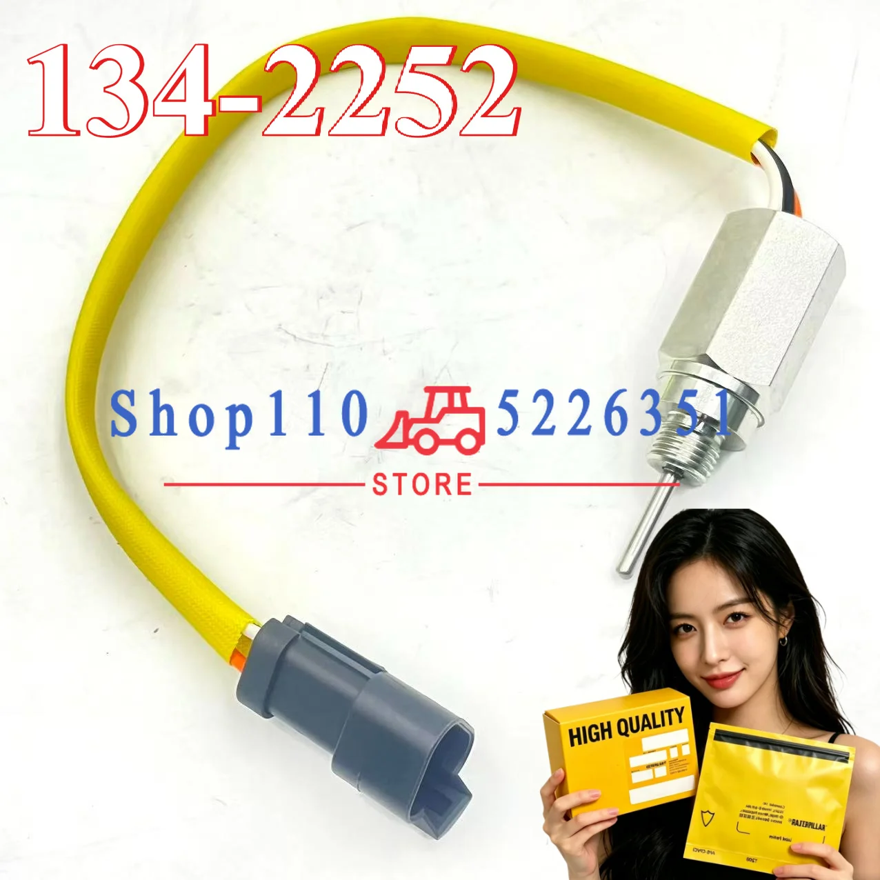 1342252 Excavator Sensor Temperature Sensor 134-2252 for 3304 3306 3406B Engine parts