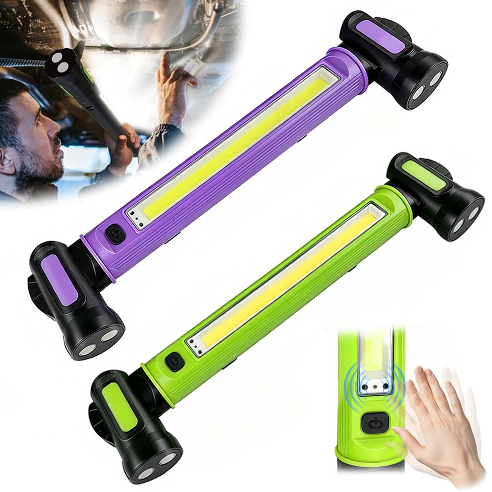 Mechanic Work Light 5200mAh Rechargeable Work Light with Motion Sensor 5 Lightings Magnetic Portable Flashlight Outdoor