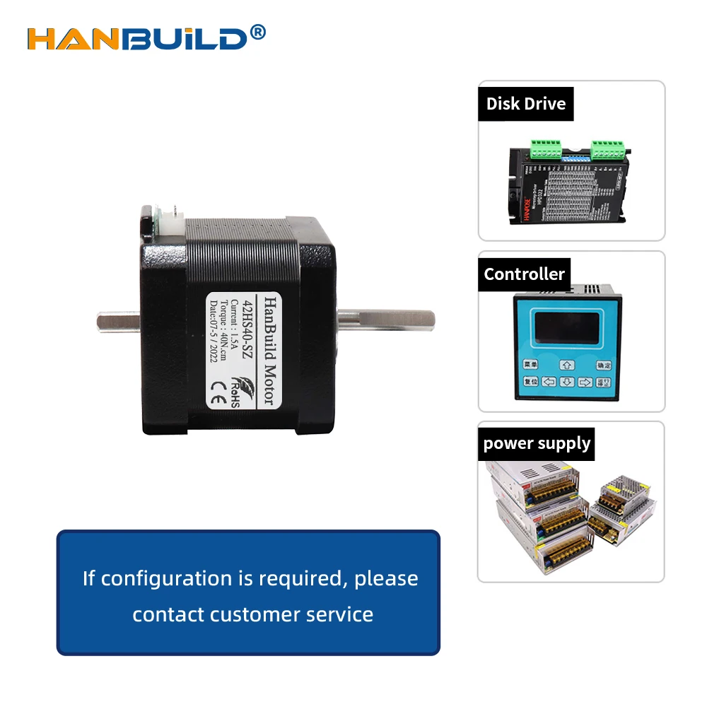 Nema17 Stepper Motor 17HS4401S-SZ 4-lead double shaft motor For 3D Printer Monitor Equipment