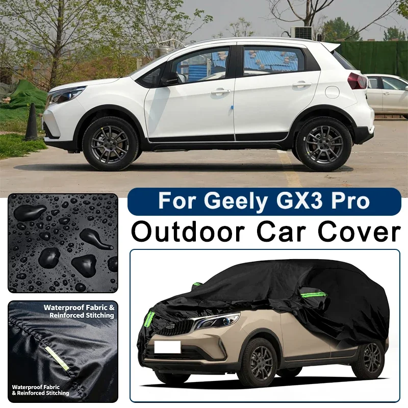 

Outdoor Car Cover Waterproof Dustproof UV Sun Protection, Full Car Protector Exterior Accessories For Geely GX3 Pro