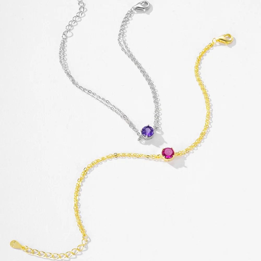 심플한 5mm 라운드 고탄소 다이아몬드 여성용 팔찌-웨딩 약혼 조절 가능한 뱅글 및 기념일 주얼리 선물