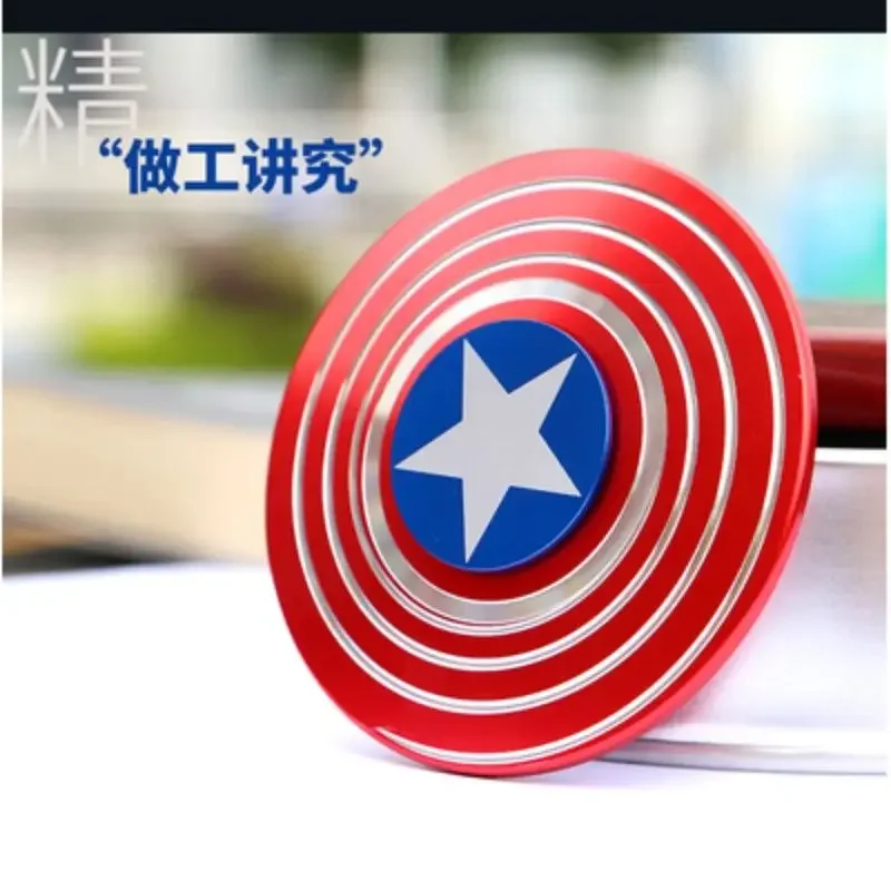 Marvel Spider-Man Captain America Metal Fidget Spinner Creative Personality Cool Decompression Fidget Spinner Children\'s Toy