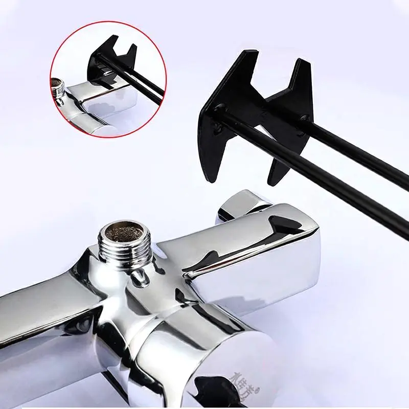 Household Repair Plumbing Tool Flume Sink Wrench Sink Faucet Key Plumbing Pipe Four-claw Hexagon Wrench Bathroom Wrench Tool Set