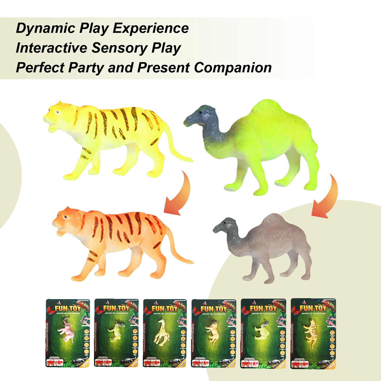 

Color Changing Bath Toys 6-Piece Color Change Animal Toddler Toys Educational Sensory Games Party Favors For Kids Play Bathtub