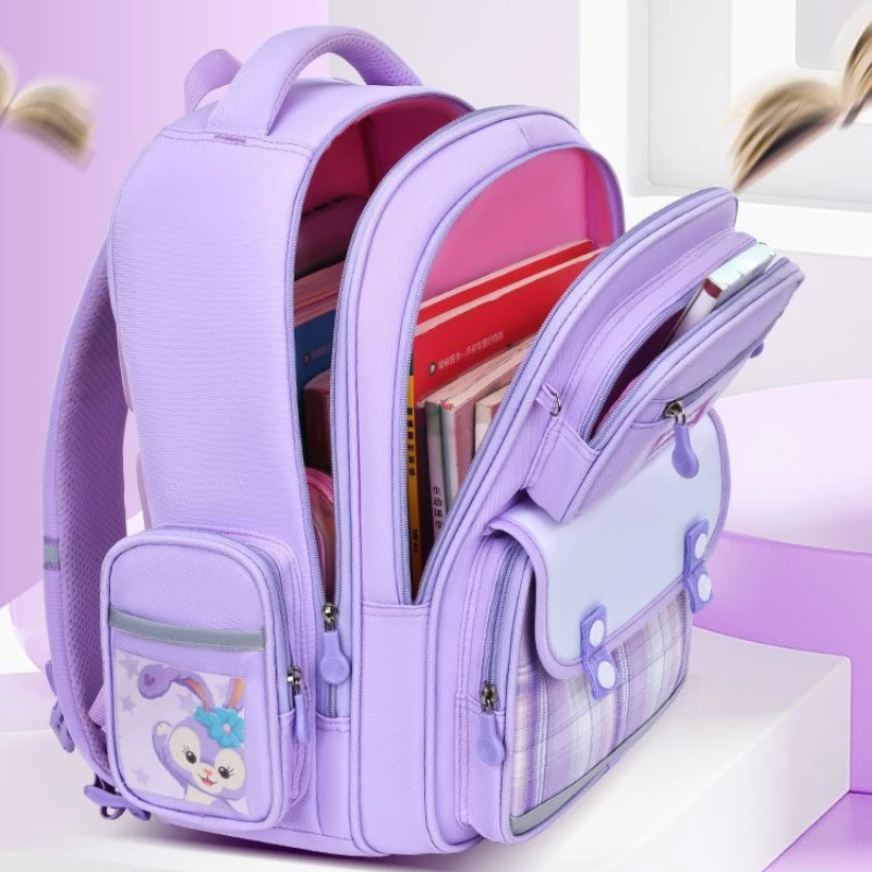 Schoolbag Girl Primary Students  One Fourth Grade Girls Schoolbag Waterproof Load Reduction Large Capacity Children's Back Bag