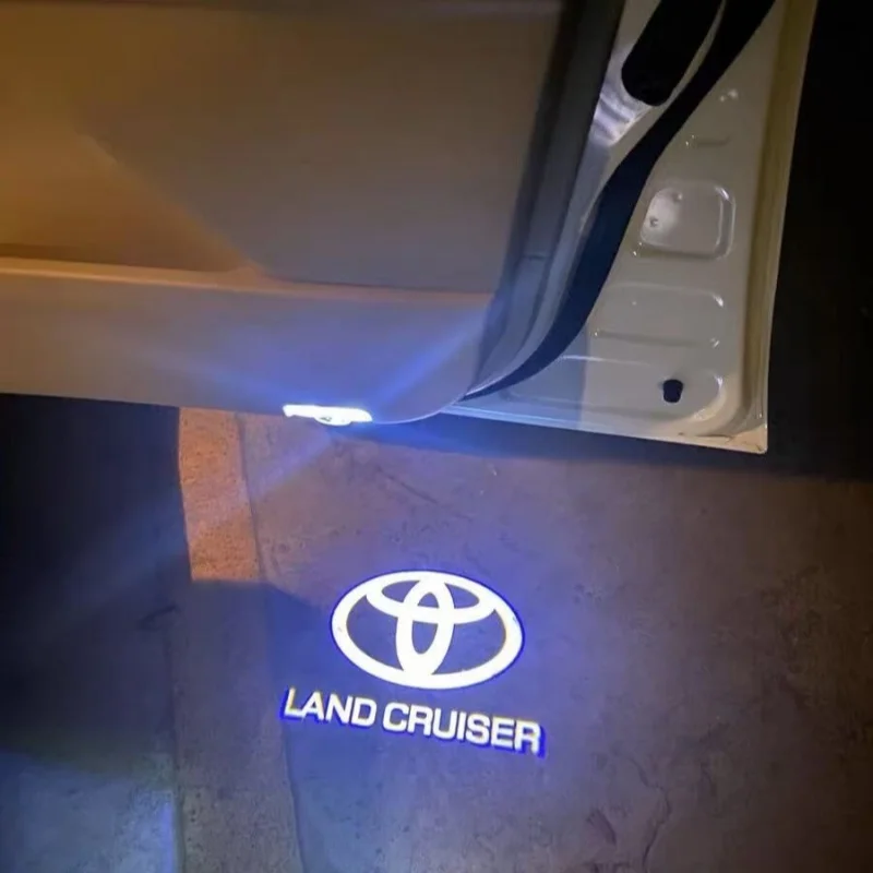

2pcs Door Welcome Logo Lights Shadow Courtesy Lamp for Toyota Land Cruiser 2007-2025 200 J200 LC200 120 J100 LC100 Door Light