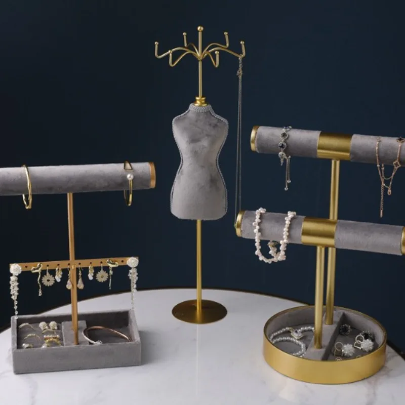 

Стойка для демонстрации ювелирных изделий, манекен, ожерелье, кулон, полка для шоу, бархатный органайзер для ювелирных изделий, держатель, кольцо, серьги, витрина, подставка