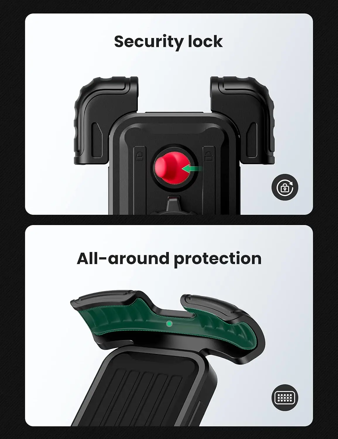 UGREEN 자전거 핸드폰 거치대 오토바이 핸드폰 홀더 자전거 산악 오토바이 핸들바 스탠드