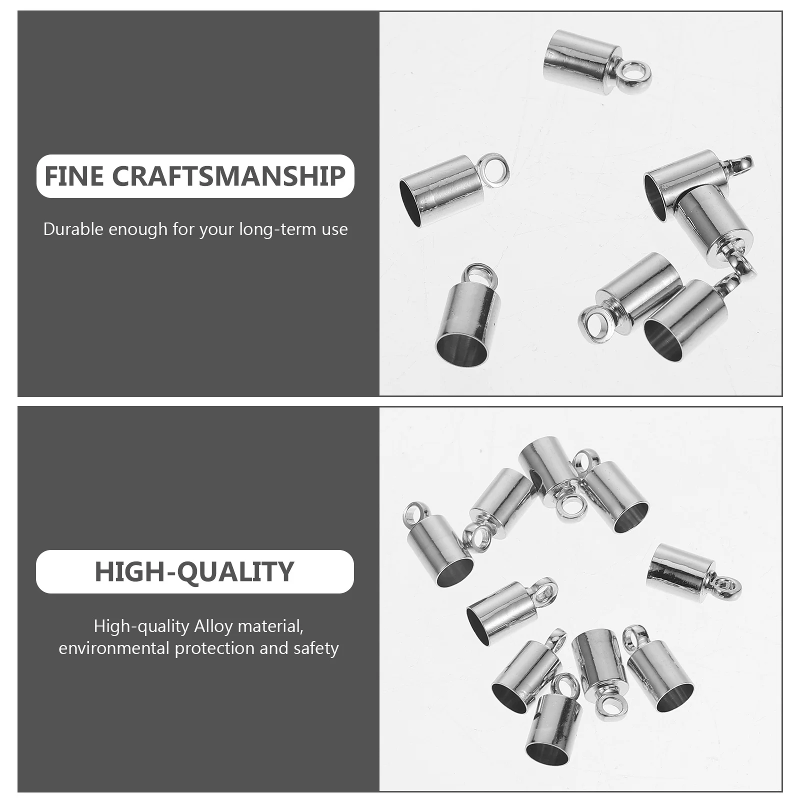 

10Pcs Pendant Bracelet Accessories Elegant Cord End Caps DIY Jewelry Making Supplies Cord End Caps Jewelry Accessories