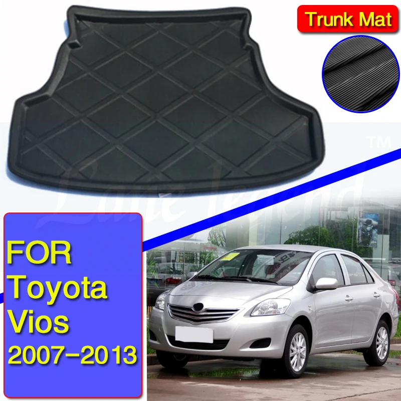 

Fit For Toyota Yaris Vios Belta 2007-2013 Rear Trunk Liner Boot Mat Cargo Tray Floor Carpet Mud Kick Protector 2008 2009 2010