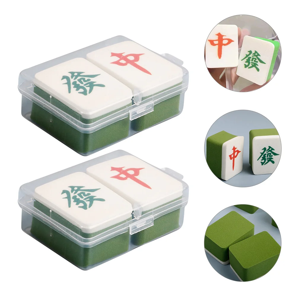

4Pcs Mahjong Powder Soft Hydrophilic Makeup Sponges Applicators Foundation Concealer Powder for