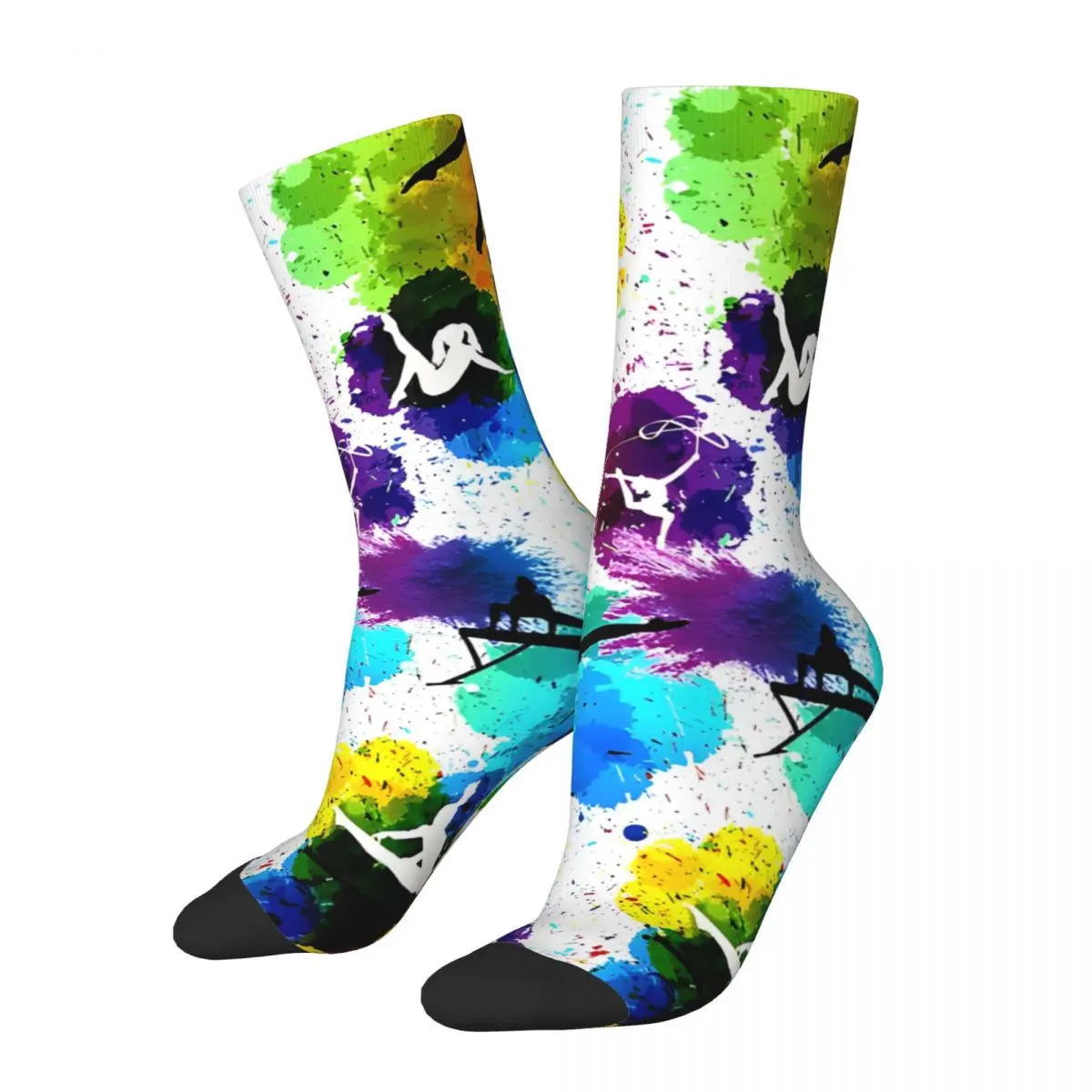 Gymnastics Men's Socks Retro Harajuku Street Style Novelty Casual Crew Sock