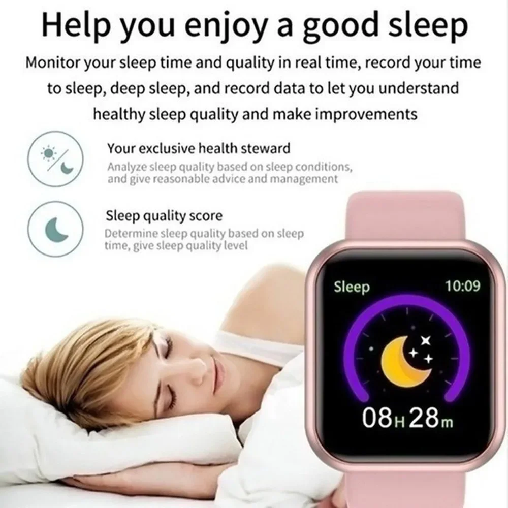 Multifunctional smart watch for men and women,bluetooth connected phone,music,fitness sports bracelet,sleep monitor,smartwatch