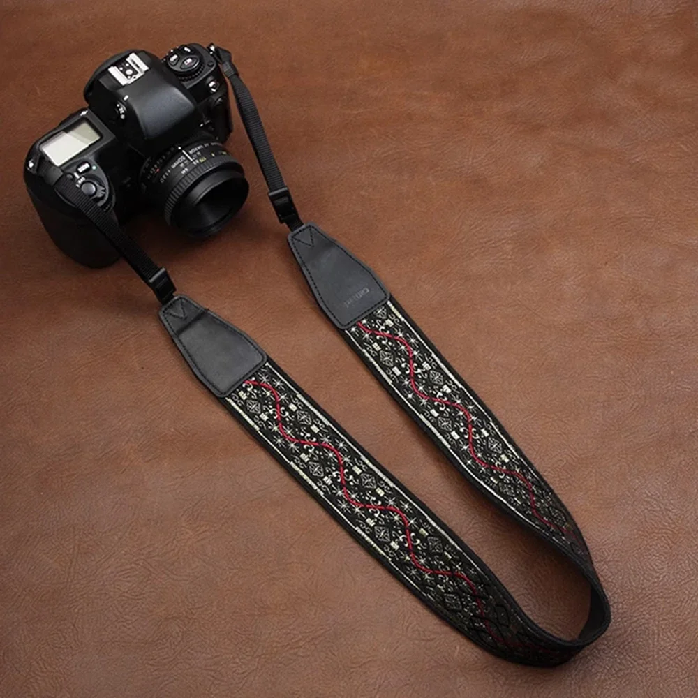 Adjustable SLR Digital Camera Shoulder Strap Camera Strap Embroidery Universal Micro Single Camera Neck Strap Accessories