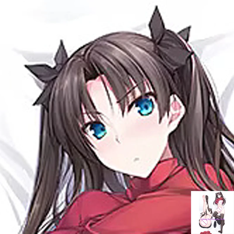 

Dakimakura Anime Pillow Cover Tohsaka Rin Double Sided Print Life-size Body Decoration