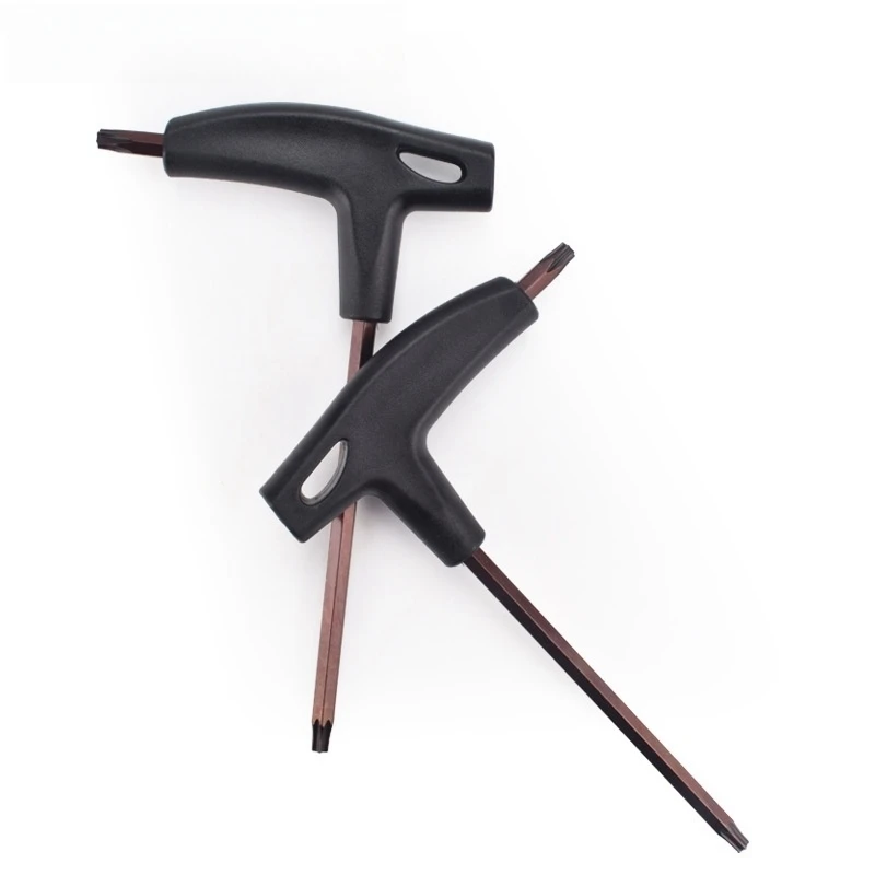 Wrench T25 Wrench MTB Road Bicycle Allen Key T-Type PP Plastic Handle Torx25 T25 Wrench S2 Tool Set Wrench Tools Bike Repair Kit