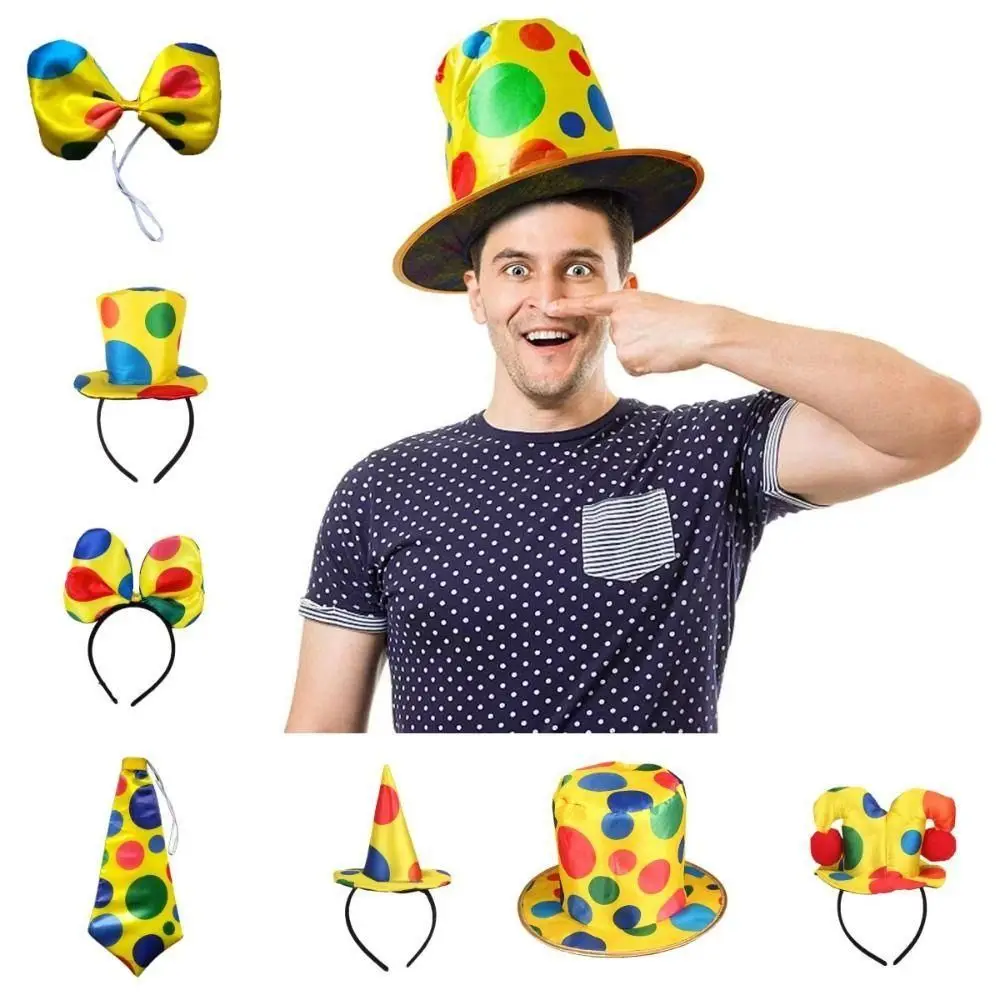 High Quality Bow Tie Funny Costume Cap Caps Dot Hat Parties Dress Up Headgear Accessories Headwear Costume Props