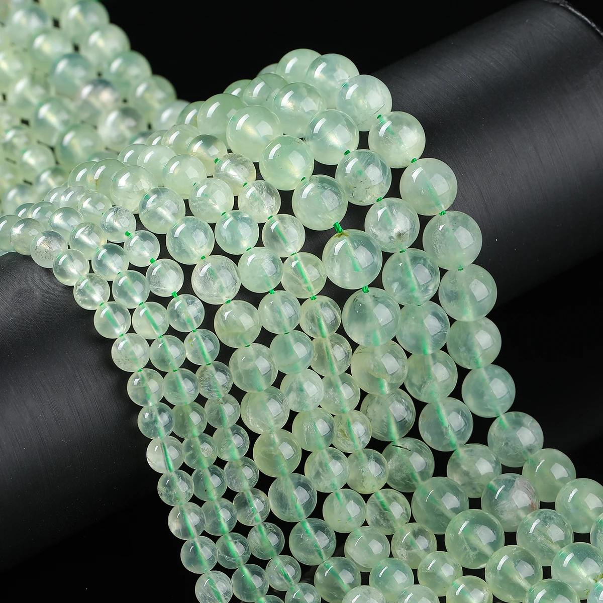 7A Grade Natural Stone Green Prehnite Beads Round Loose Spacer Gems Bead For Jewelry Making Diy Bracelet Necklace Supplies 15"