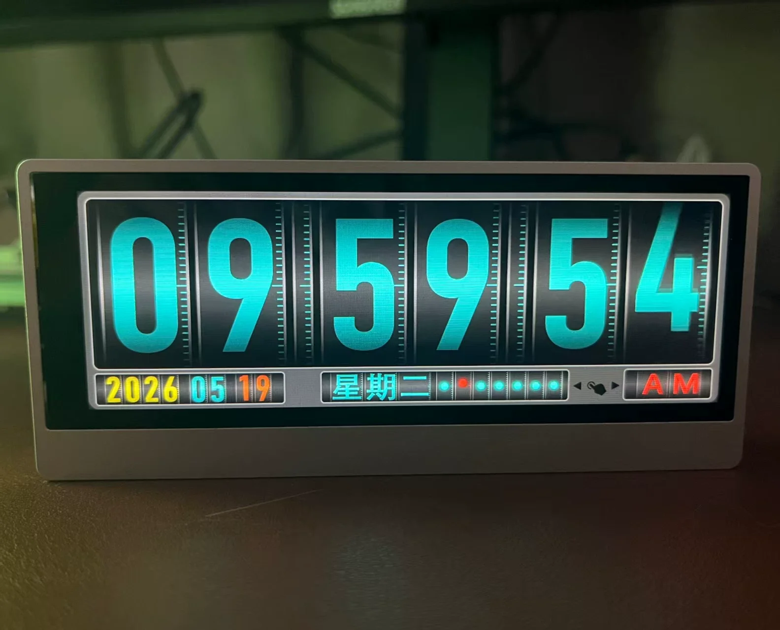 New HIFI Music Spectrum Clock with LED Display Digital Alarm Clock with Music Visualizer for Bedroom
