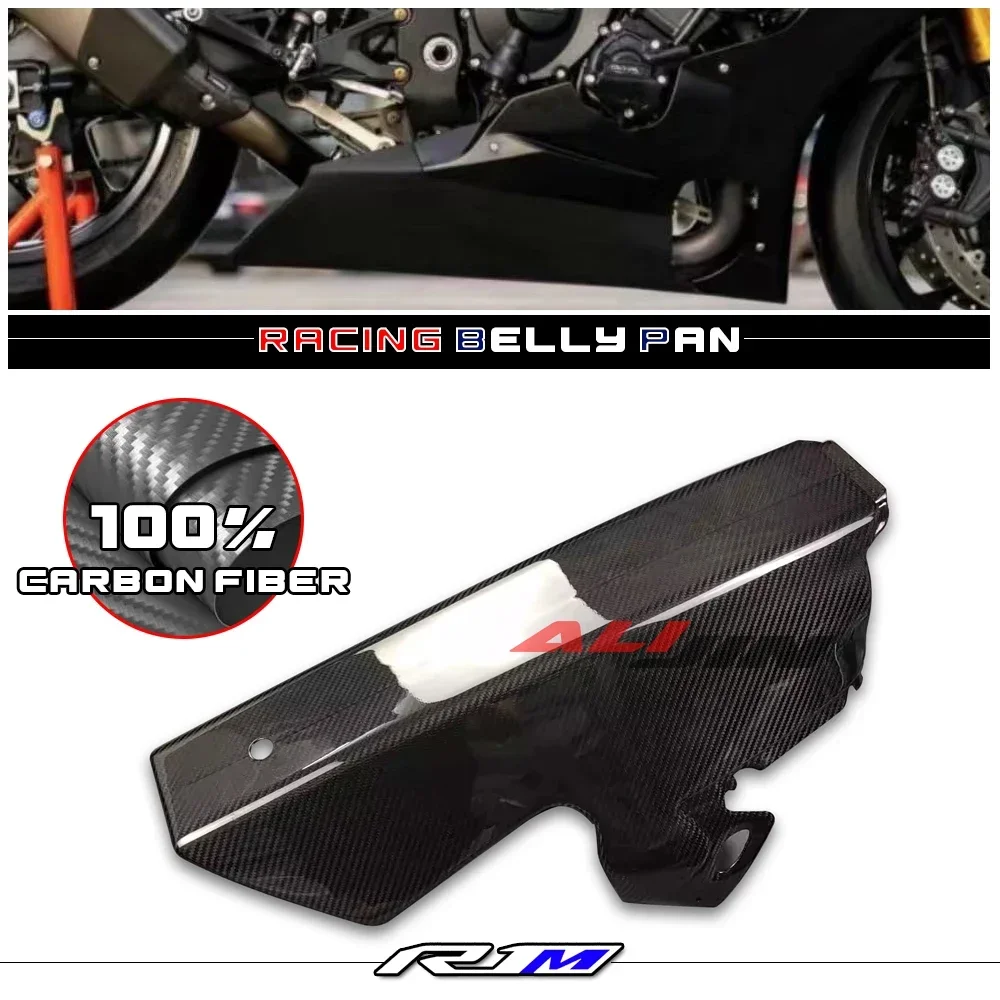 100% Real Dry Carbon fiber For YAMAHA YZF R1M YZFR1 R1 2020-2023 Motorcycle Race Belly Pan Lower Racing Fairings Accessories