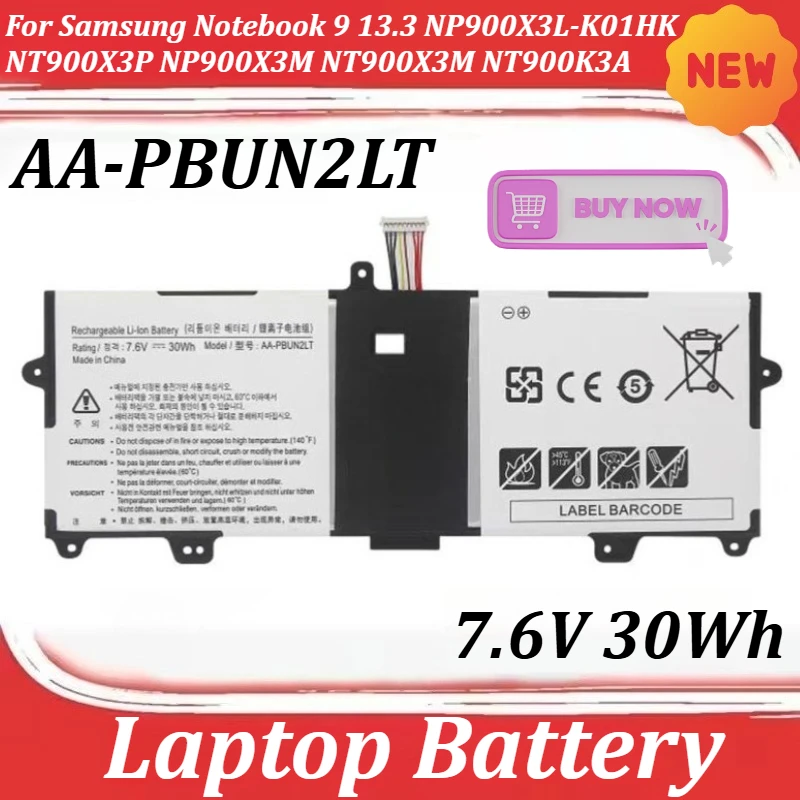 

AA-PBUN2LT 7.6V 30Wh Laptop Battery For Samsung Notebook 9 13.3 NP900X3L-K01HK NT900X3P NP900X3M NT900X3M NT900K3A 901X3L-K01