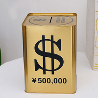 Creative Big Piggy Bank Metal Gold Large Money Boxes for Money Adults Children's Saving Period Bank Coin Money Organizer Gift