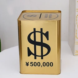 Creative Big Piggy Bank Metal Gold Large Money Boxes for Money Adults Children's Saving Period Bank Coin Money Organizer Gift