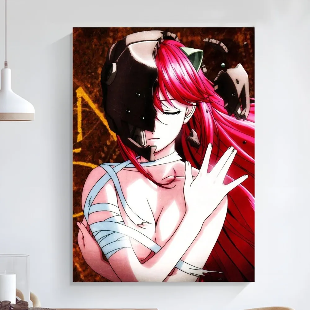 Anime Elfen Lied Poster Art Self-adhesive Art Small Poster HD Quality Poster Wall Art Painting Study Wall Decoration