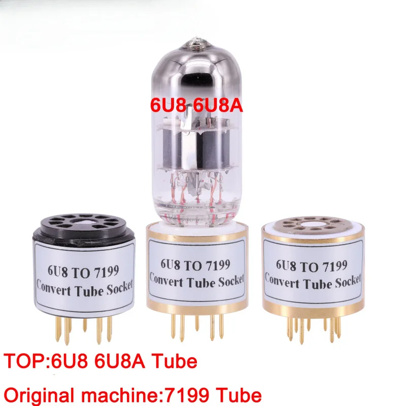 6U8 to 7199 Vacuum Tube Adapter Socket Converter, 9Pin to 9Pin HIFI Audio Tube Amplifier DIY Replacement Adapter 1Pc