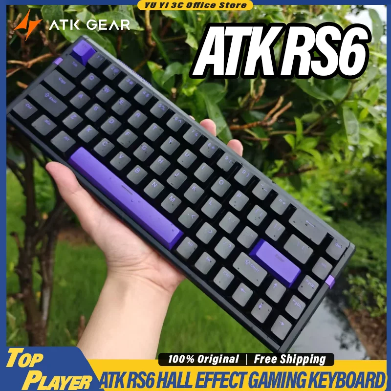 

ATK RS6 HE Игровая клавиатура Переключатель Холла Поддержка 0,001 мм RT DKS SOCD MT TGL Динамический RGB Полная мощность 8k Скорость покатания 0,08 мс
