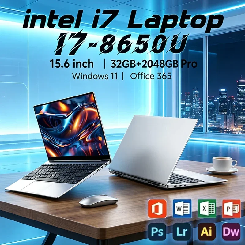 2026 New Ultra Slim Laptop Intel Core i7 8650U 15.6