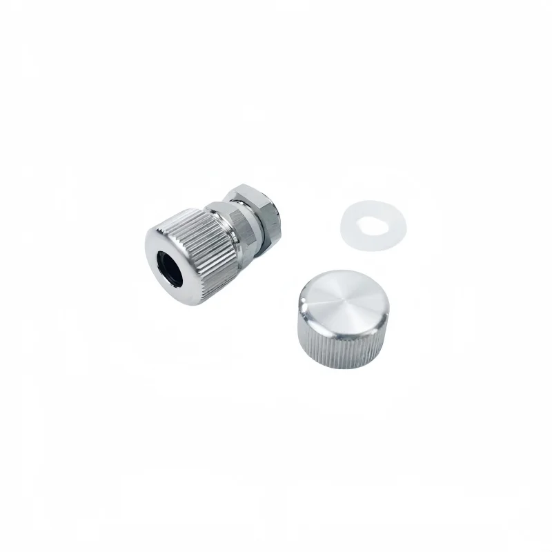 Thread M12mm  Thermowell Connector With Cap And Black Silicone Seal Ring Stainless Steel 304,Thermowell Nipple