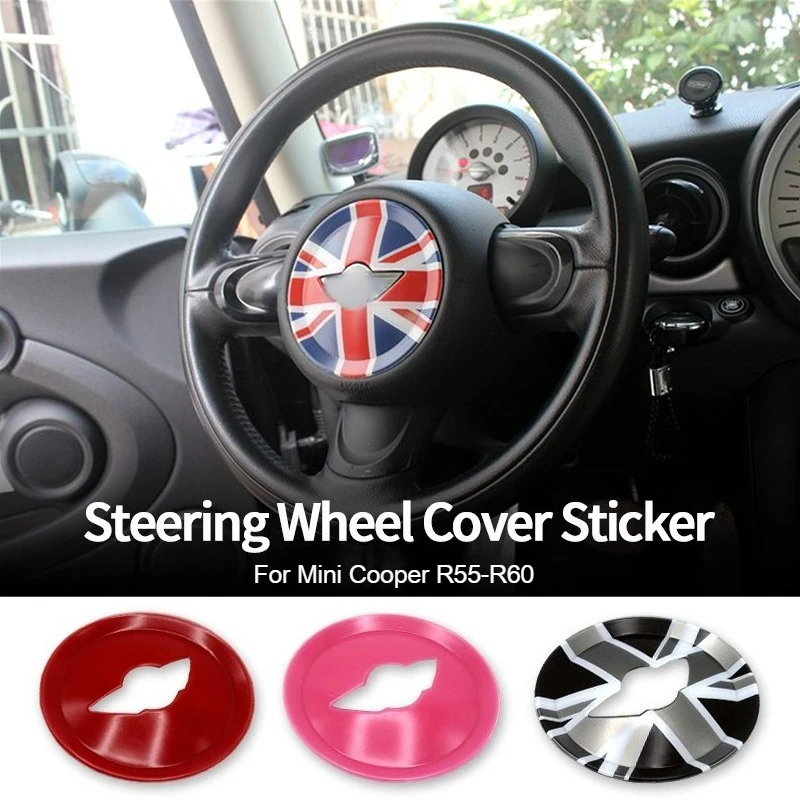 

Car Steering Wheel Center Panel Cover Sticker For Mini Cooper R55 R56 R57 R58 R59 R60 Countryman Auto Interior Accessories